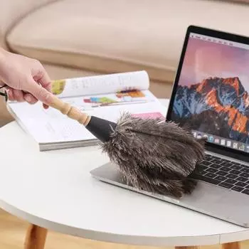 Пылесос из страусиных перьев, мягкий, удаляет грязь, легкий, полезный, подвесной ремень для автомобиля для дома B