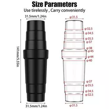 Пылесос Принадлежности Конвертер Многослойный Ротор Многофункциональная Головка Преобразования Универсальный Переменный Диаметр чёрный