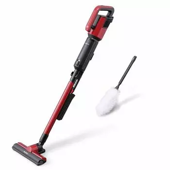 Пылесос с электростатической шваброй Iris Ohyama Lightweight Stick Cleaner Storage Red Ultra-Fine 2-Way Stand-Up IC-SBA6-R