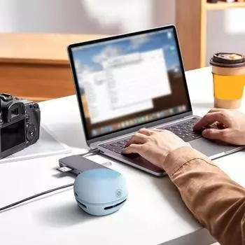 Пылесос с мощным всасыванием, низким уровнем шума, перезаряжаемый, компактный, портативный, настольный, мини-пылесос слоновая кость