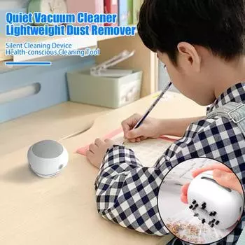 Пылесос с мощным всасыванием, низким уровнем шума, перезаряжаемый, компактный, портативный пылесос, мини-настольная подметальная машина синий