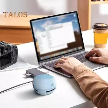 Пылесос с мощным всасыванием, низким уровнем шума, перезаряжаемый, компактный, портативный пылесос, мини-настольная подметальная машина зелёный