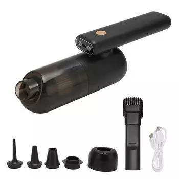 Пылесос со сжатым воздухом 100000 об/мин, вращающийся на 180 градусов, 2 в 1, 5 различных насадок, черный, беспроводной