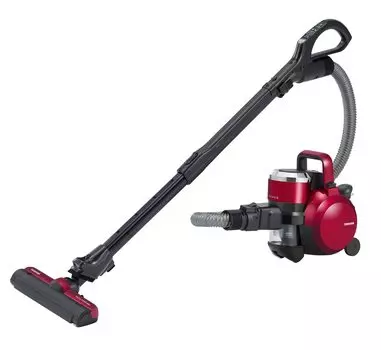 Пылесос Toshiba Tourneo V Grand Red Cyclone контейнерного типа, электрический, без фильтра, телескопический, длинный, с принадлежностями, шланг