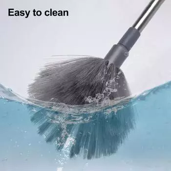 Пылесос Yousheng с удлинителем, телескопический инструмент для уборки из нержавеющей стали, многофункциональная щетка для уборки, экономящая место серый