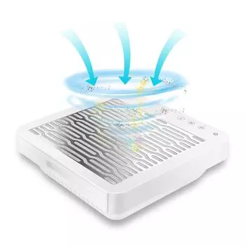 Пылеуловитель для ногтей Пылеуловитель для ногтей Пылеуловитель с 3 скоростями, регулируемый, не требуется пылесборник, легко очищаемый фильтр, многоразовый