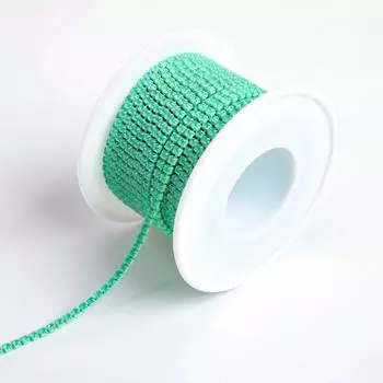 Пылезащитная цепь с когтями, гальванизированное стекло, стразы, бриллиантовая цепь, цвет мокко, однорядная металлическая плотная цепь с когтями, украшение для электрофоретической одежды своими руками Electrophoresis SS6 2mm (10 yards/roll)