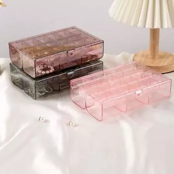 Пылезащитная двухслойная пластиковая шкатулка для ювелирных изделий, заколки для волос style 4