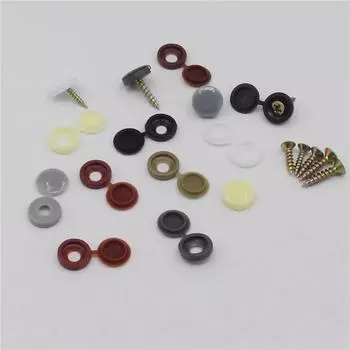 Пылезащитная крышка, заглушка для отверстия, пластиковый интегрированный винт, декоративная крышка, колпачок для винта, 50 шт., саморез 1.3cm чёрный