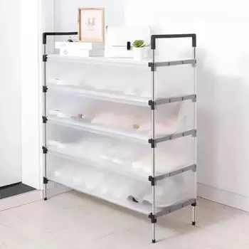 Пылезащитная полка для обуви, простая в сборке, органайзер, шкаф, многослойная толстая полка для хранения, органайзер для студенческого общежития