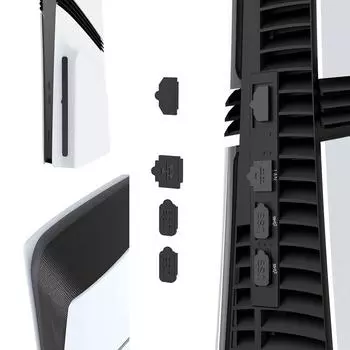 Пылезащитная заглушка для консоли PS5PRO Optical Disc Edition, пылезащитная универсальная крышка для аксессуаров X9T8 Black-1set