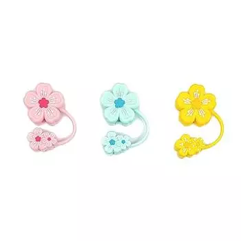 Пылезащитные заглушки Защитная крышка для соломинки с бантом Многоразовые пылезащитные соломенные крышки Соломинки 10 мм 1Pcs Cherry