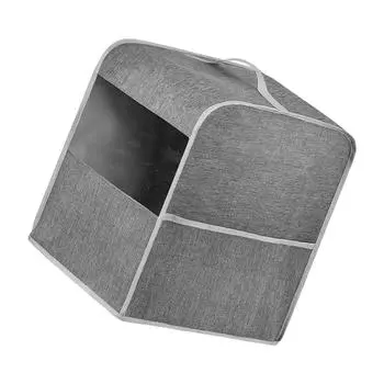 Пылезащитный чехол для кофеварки с прозрачным окном и боковым карманом для хранения, полиэстеровый протектор для кухонной техники