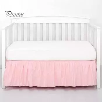 Пылезащитный чехол для кровати, простая установка, юбка для детской кроватки, мягкая эластичная юбка для постельного белья для детской кроватки для спальни белый