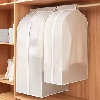 Пылезащитный чехол для одежды большого размера с застежкой-молнией, прозрачный защитный чехол для костюма, пальто, подвесная сумка для хранения S