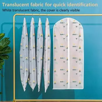 Пылезащитный чехол для одежды на молнии, пылезащитный PEVA, отличный шкаф для спальни, гостиной, защита от пыли для общежития A 60x80cm