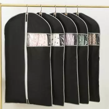 Пылезащитный чехол для одежды с прозрачным окошком на молнии, пылезащитный чехол для пальто, костюма 1pc