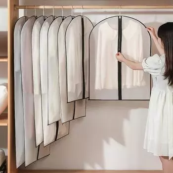 Пылезащитный чехол для одежды, влагонепроницаемые чехлы для одежды, пылезащитный чехол для костюма, платья, органайзер для гардеробной 60x80cm