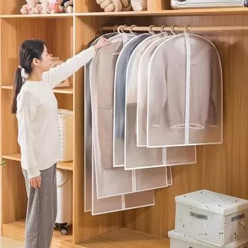 Пылезащитный чехол для одежды, влагонепроницаемые чехлы для одежды, пылезащитный чехол для костюма, платья, органайзер для гардеробной 60x80cm
