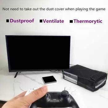 Пылезащитный чехол для PS5 Digital & Disc Edition, устойчивый к царапинам, вертикальный/горизонтальный чехол для игровой консоли, вентиляционный чехол B прозрачный