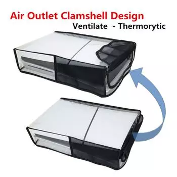 Пылезащитный чехол для PS5 Slim, устойчивый к царапинам, вертикальный/горизонтальный чехол для игровой консоли, вентиляционный чехол, игровой аксессуар A прозрачный