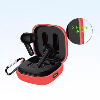 Пылезащитный чехол для Qcy T13, чехол, силиконовый мягкий защитный чехол, защитный чехол для беспроводных наушников, пылезащитный чехол чёрный