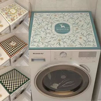 Пылезащитный чехол для стиральной машины, Пылезащитный коврик в скандинавском стиле ретро, Водонепроницаемый коврик для бытовой прикроватной тумбочки, Противоскользящий коврик для холодильника 40*50cm