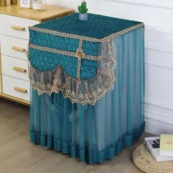 Пылезащитный чехол для стиральной машины с французским барабаном, хит продаж, тканевые чехлы для стиральных машин, синий кружевной пылезащитный чехол для стиральной машины Frontdoor 60x60x80cm