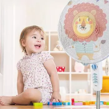 Пылезащитный чехол, однотонный чехол, защита от защемления, детская сетка, универсальный детский напольный вентилятор, защитный защитный чехол, тепло