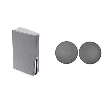 Пылезащитный чехол от царапин для тонкой консоли PS5(Серый Вертикальный)