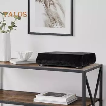 Пылезащитный чехол проигрывателя проигрывателя с эластичной лентой. Пылезащитный защитный чехол проигрывателя проигрывателя. Защитная крышка проигрывателя проигрывателя для Audio-Technica AT-LP60XBT. чёрный