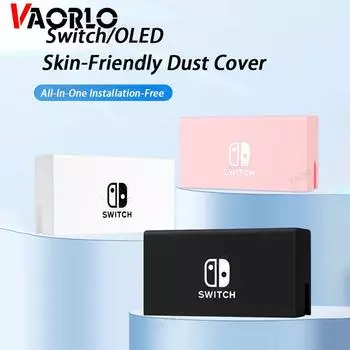 Пылезащитный чехол VAORLO для Nintendo Switch/OLED, акриловый корпус, защитный чехол OLED для Nintendo Switch, аксессуары