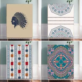 Пылезащитный чехол в богемном шкафу, короткая занавеска, полузанавеска, кухонная полка для хранения обуви, пылезащитный чехол для шкафа, декор для окна, двери, занавеска 40x70cm