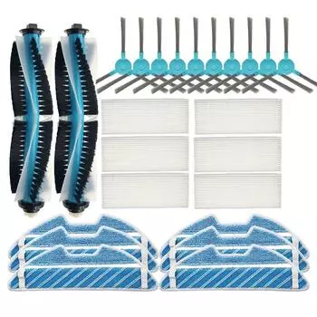 Пылезащитный фильтр Hepa, боковая щетка, накладка для швабры, роликовая щетка для Cecotec Conga 1390, Cecotec Conga 1290, запасные части для робота-пылесоса