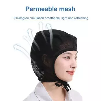 Пылезащитный колпачок с ремнями, надежная посадка, унисекс, противоскользящий, регулируемый, дышащая сетка, предотвращает появление волос белый