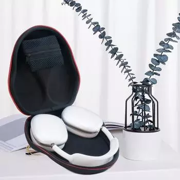 Пылезащитный контейнер для хранения беспроводных наушников с сетчатым мешочком для AirPods Max чёрный