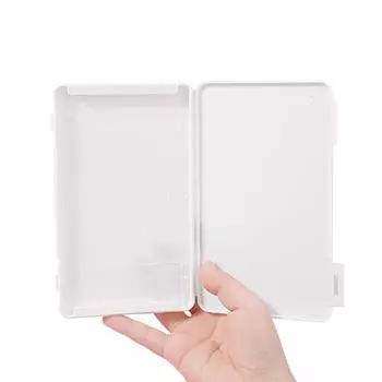 Пылезащитный контейнер для хранения накладных ресниц с защелкивающимся дизайном, вместительный дорожный держатель для пустых ресниц, органайзер для хранения ресниц белый