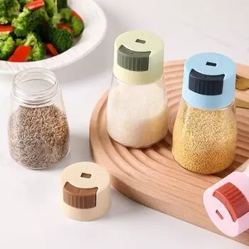 Пылезащитный контейнер для приправ пресс-типа банка для приправы дозатор соли для домашней кухни синий
