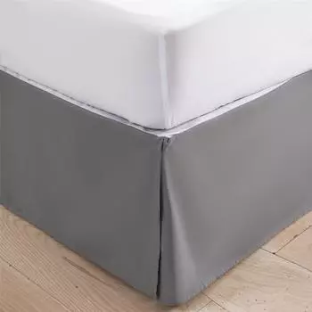 Пылезащитный полог для кровати Wrap Around - для полноразмерных кроватей с 19-дюймовым краем. Эластичный легко устанавливаемый плиссированный полог с начесом - не мнется, машинная стирка T99X190+38CM белый