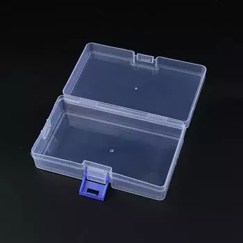 Пылезащитный прочный прозрачный футляр для хранения ювелирных изделий, мини-пластиковая коробка, прямоугольная коробка, полупрозрачная коробка, упаковочная коробка, коробка для хранения One Size