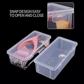 Пылезащитный ящик для хранения инструментов для дизайна ногтей, прозрачный пластиковый ящик для хранения кистей для макияжа, органайзер для украшений