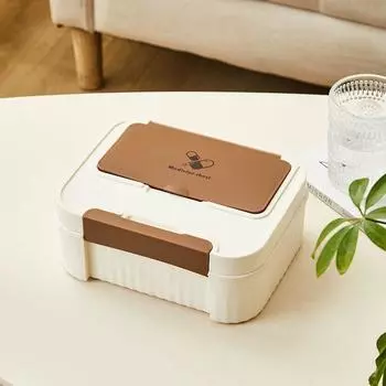 Пылезащитный ящик для хранения канцелярских принадлежностей, большая вместимость, органайзер для лекарств, стильный держатель для карандашей для офиса белый