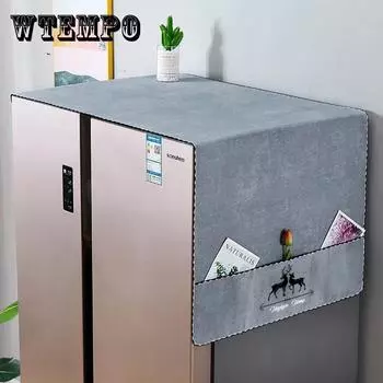 Пылезащитный тканевый чехол на холодильник, нескользящая подвесная сумка для холодильника, стиральная машина, общий вид