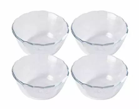 Pyrex CP-1551 Bakeware Clear, 6.1 fl oz (180 ml), Custard Cups, Set of 4