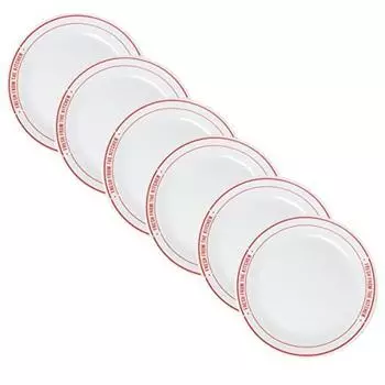 PYREX CP-1867 Молочное стекло, обеденная тарелка, 10,2 дюйма (26 см), Тарелка, ударопрочная, легкая, безопасная для микроволновой печи, пригодная для посудомоечной машины, закаленное стекло, G