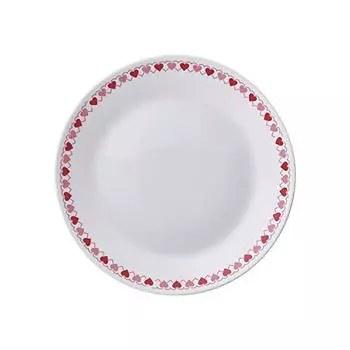 PYREX PXMK-DP105-ADH/JP CP-8870 Milk Glass, Dinner Plate, 10.2 inches (26 cm), Plate, Shatter-Resistant, Lightweight, Microwave Safe, Dishwasher Safe,