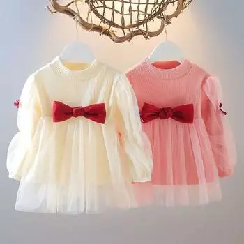 Пышное платье с милым бантом для девочек, милое платье-пачка, платье принцессы 110/2XL