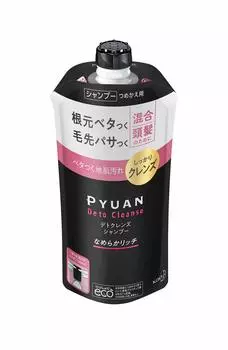 PYUAN Deto Cleanse Shampoo Smooth Rich Refill 340 мл серия по уходу за смешанными волосами с липкими корнями и сухой формулой аромат сливы и камелии 340 мл [Концы волос]