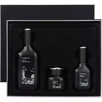 Pyunkang Yul Black Tea Line Skin Care Set 130 мл Serum 45 мл Cream Gift Korean Skin Skin Skin Care Увлажняющий [PKY] 3 предмета (Тонер + + 60мл), Коробка, Уход,