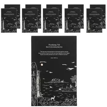 Pyunkang Yul, восстанавливающая маска для красоты с черным чаем, 10 упаковок, 0,85 жидких унций (25 мл)